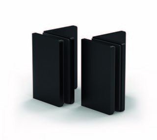 Hörnförbindning Santos G/V 90°     ensidigt, svart, 1 par