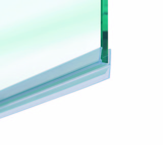 Duschdörrtätning 180° frontanslag  för 8-10mm glas, L= 2160mm