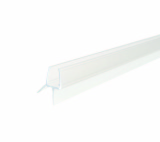 Duschdörrtätning m. vattenavvisare för 10-12mm glas, L= 2160mm
