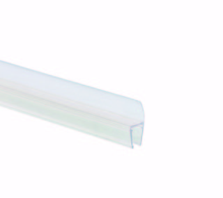 Duschdörrtätning med kort          läpp, för 6-8mm glas, L= 2500mm
