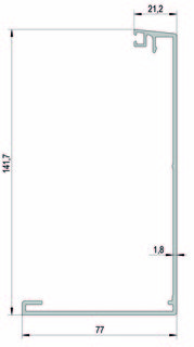 VetroMount® täckprofil lateral     för sidoprofil, natur, L=2500 mm
