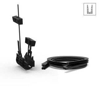 VetroMount® monteringssats utan    täckprofil, L= 5000 mm, 21,52 mm