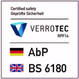 VetroMount® ändlock för sidoprofil , med täckprofiler, höger, natur