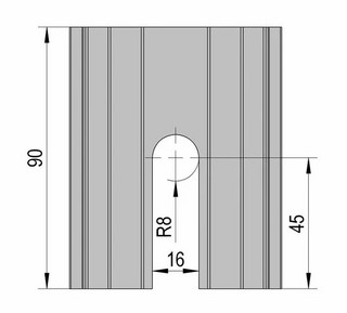 VetroMount® dräneringsdistans för  golvprofil U, 13 st/frp