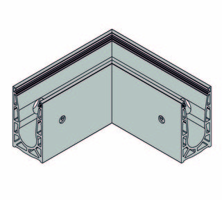 VetroMount® ytterhörn för          sidoprofil, natur
