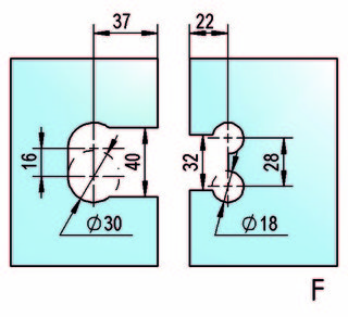 Gångjärn Juna G/G för bastu,       180°, svart, 1 par