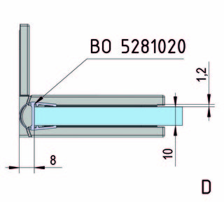 Gångjärn Juna G/V för bastu        90° enkelsidigt, svart, 1 par