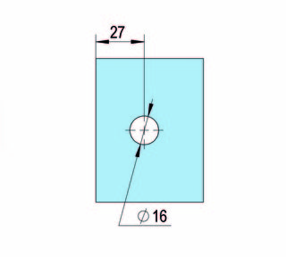 Väggfäste Juna G/V 90°,            blankförkromad, 1 par