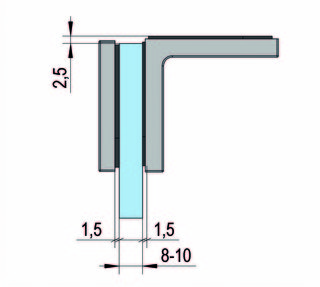 VäggfästeJuna G/V 90°,             RF-utseende, 1 par