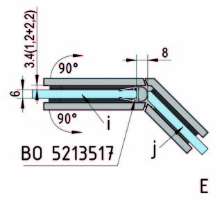 Gångjärn Juna G/G 135°,            RF-utseende, 1 par