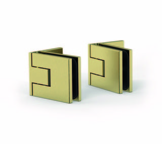 Gångjärn Juna G/V 90° enkelsidigt, borstad mässing, 1 par