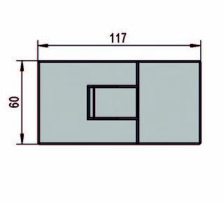 Gångjärn Juna G/G 180°,            koppar borstat, 1 par