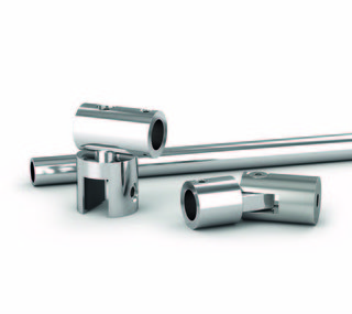 Stabiliseringsstag set Ø12 G/V,    8-10mm glas, blankkrom, L=1210mm