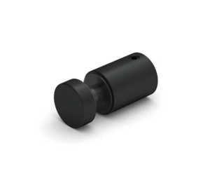 Glasanslutning, Ø12, 8-12mm, glas, svart, för borrat glas