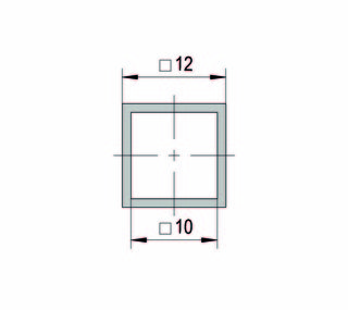 Stabiliseringsstag 12, utan        anslutning, blankkrom L=1210mm