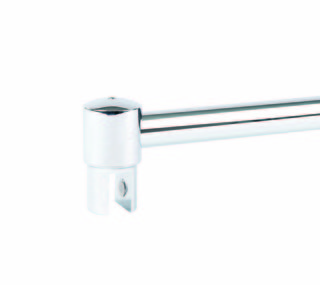 Stabiliseringsstag set Ø19 G/V,    6-10 mm glas,blankkrom L=1300mm,