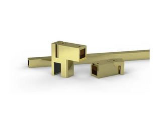 Stabiliseringsstag set Ø12 G/V,    8-10mm glas, pol. mässing, L=1210mm