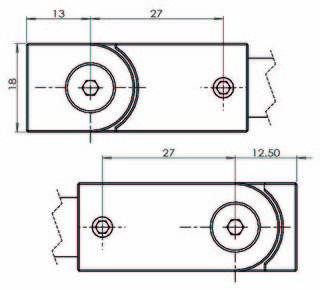 Stabiliseringsstag G/V, 8-10mm     glas, L=1210mm, koppar borstat