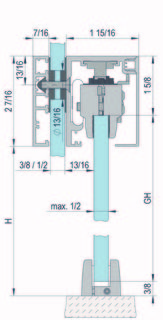 MasterTrack® FT väggavståndshållareL=2000 mm, natur