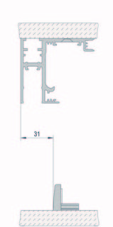 MasterTrack® FT profilsats svart   för takmontering fast del, L=4000mm