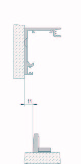 MasterTrack® FT 60 skjutdörrssats, väggmontage, L=2000 mm, natur