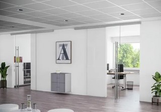 MasterTrack® FT 60 skjutdörrssats, takmontering, L=2000 mm, svart