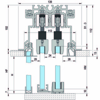 MasterTrack® BT löparbana,         L=4000 mm, natur