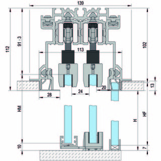 MasterTrack® BT löparbana,         L=4000mm, natur
