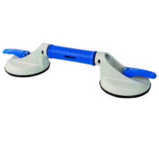 VERIBOR glaslyftare ledad med 2    sugplattor plast, grå