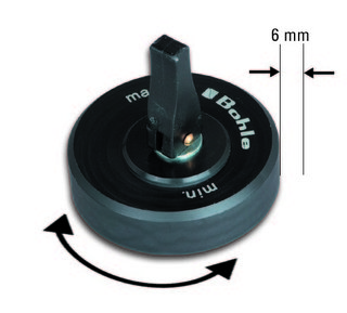 Excentriskt anslag med             sugplatta 36,5 mm diam.