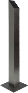 Rostfri fyrkantig stolpe för       montering av t.ex. kodlås