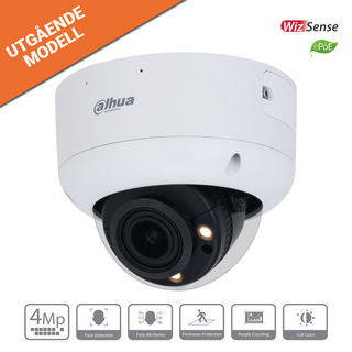 4MP Kamera (Dome) 2.7 mm-12 mm lins| Full-Color 2.0 WizMind WDR