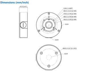 Kopplingsbox rund PFA130-E         124x41mm.