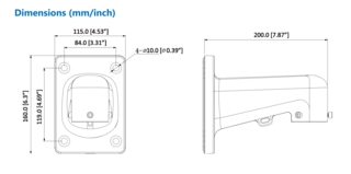 Väggfäste FPB305W                  200x160x115 mm