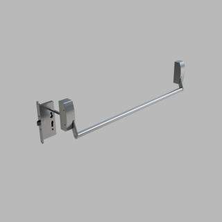 Panikregel d line one point lockingØ25 satin steel AISI 316, DIN-lås