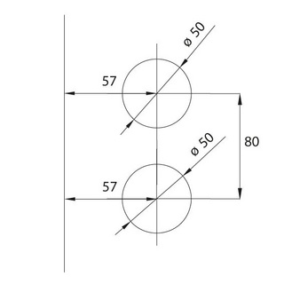 Nordic Frame lås, för rosett,      med urtag för cylinder, VÄ, natur