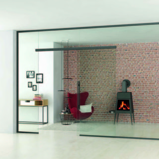 Muto Premium XL 150, dörrblad max  1400mm, glasmonterad, svart