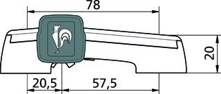 Gångj Dr. Hahn 60 AT, 3-delat,     78mm, RAL 9010 SAPA 2060