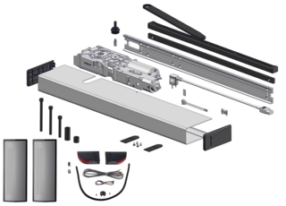 Slagdörrsautomatik SW300-S         PULL-paket - Flatscan paket