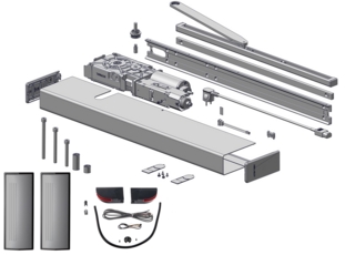 Slagdörrsautomatik SW300-S         PULL-paket - PD - Flatscan paket