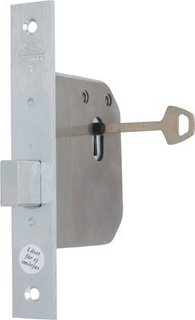 Låshus Fas 309, 9-tillhållare med  rak regel, 80mm nyckel