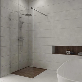 Duschstag, G/V, 90°, 20x20mm,      1500mm, blank krom