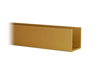 U-Profil, matt mässings design     15x15x15mm, L 2500mm