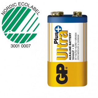 Batteri GP 9V ULTRA PLUS Alkaliskt 1604AUP-C1/6LF22 1-pack SB
