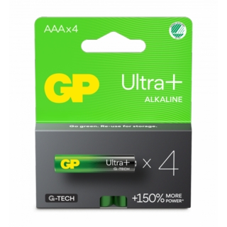 Batteri GP AAA ULTRA PLUS Alkaliskt24AUP-C4 LR03 4-pack SB