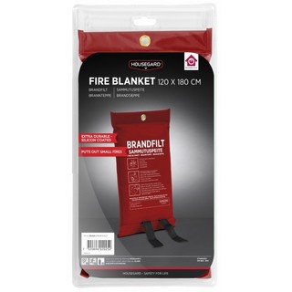 Brandfilt Housegard med            silikonbeläggning, 120x180cm, röd