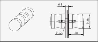 Dörrknopp, 6-8mm glas,             natur