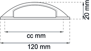 Lådhandtag Habo Felicia CC 86mm    krom