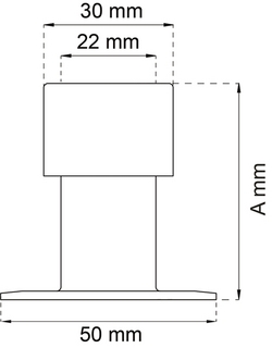 Dörrstopp Habo 2893 75mm 316 SB