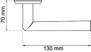 Dörrhandtag Habo Boston            med returfjäder, RF, PP
